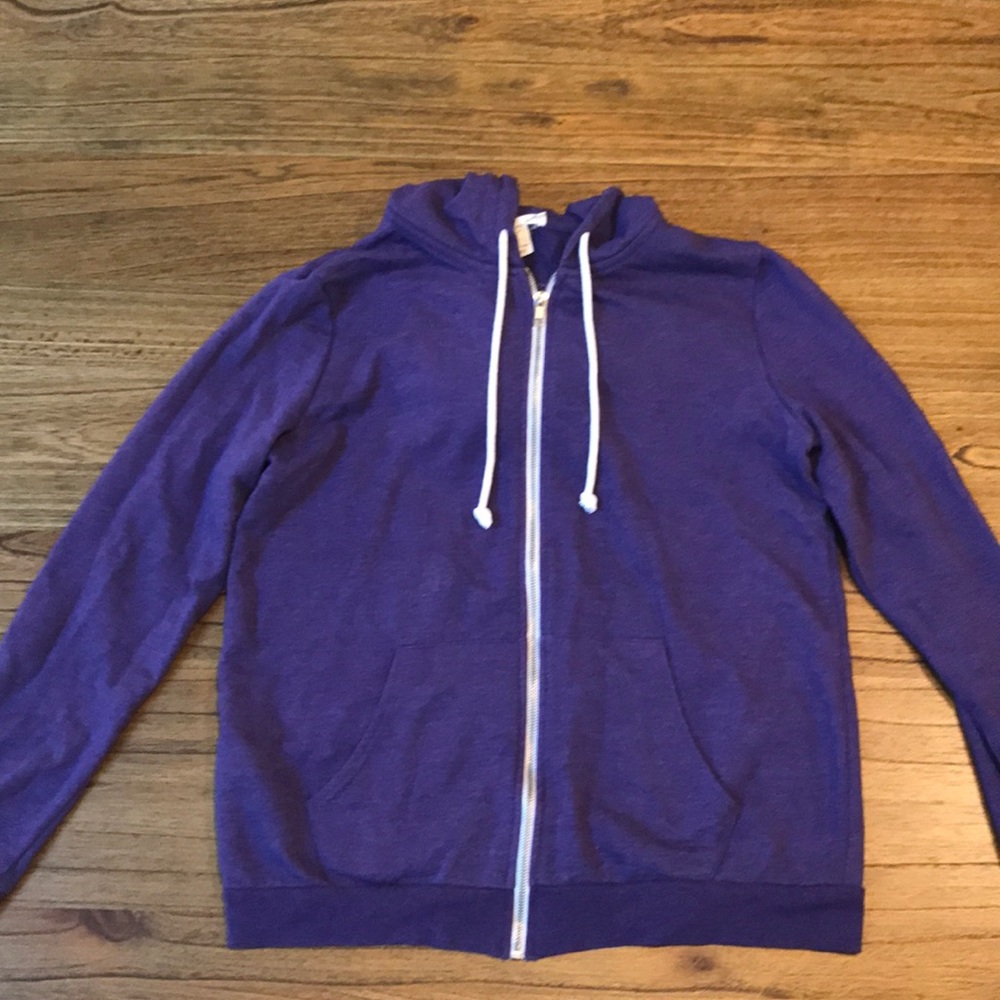 Purple zip up sweatshirt